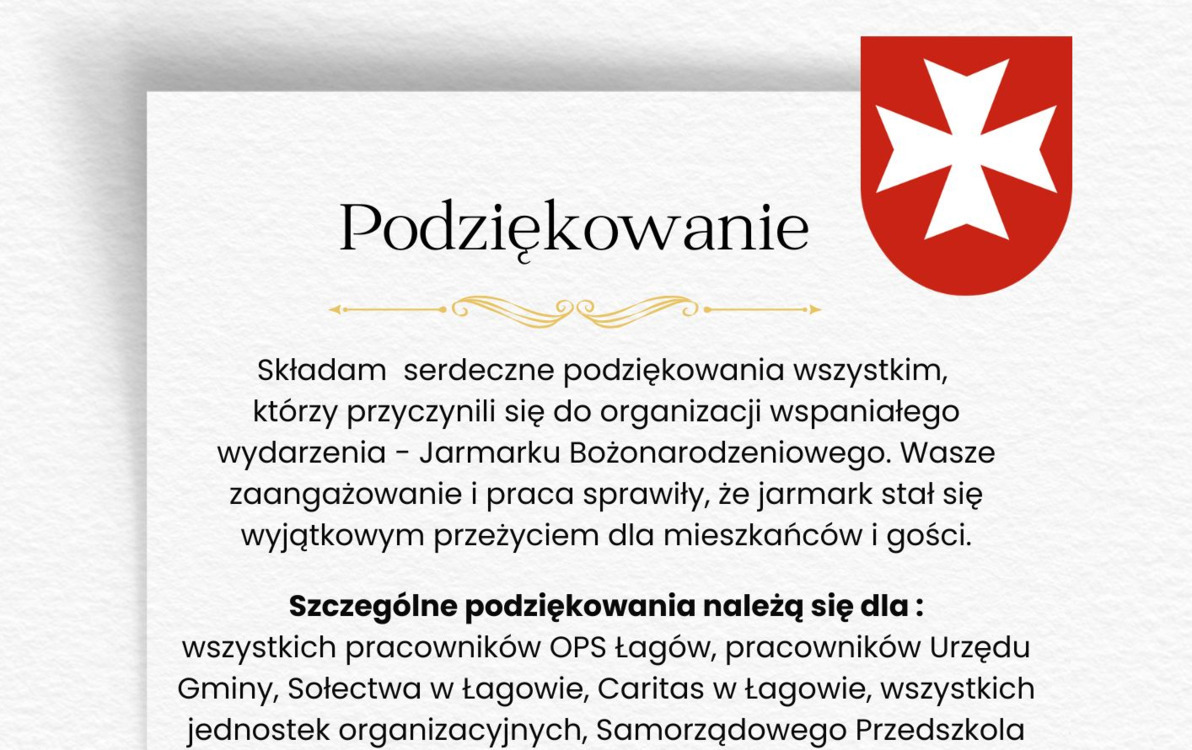 Zdjęcie do Podziękowanie