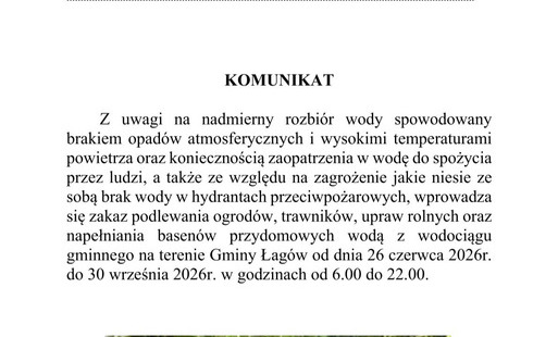 Zdjęcie do Komunikat ZGKiM