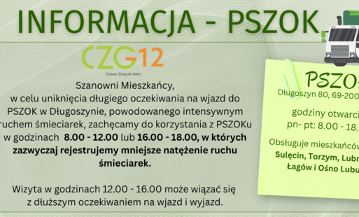 Zdjęcie do Informacja - PSZOK Długoszyn